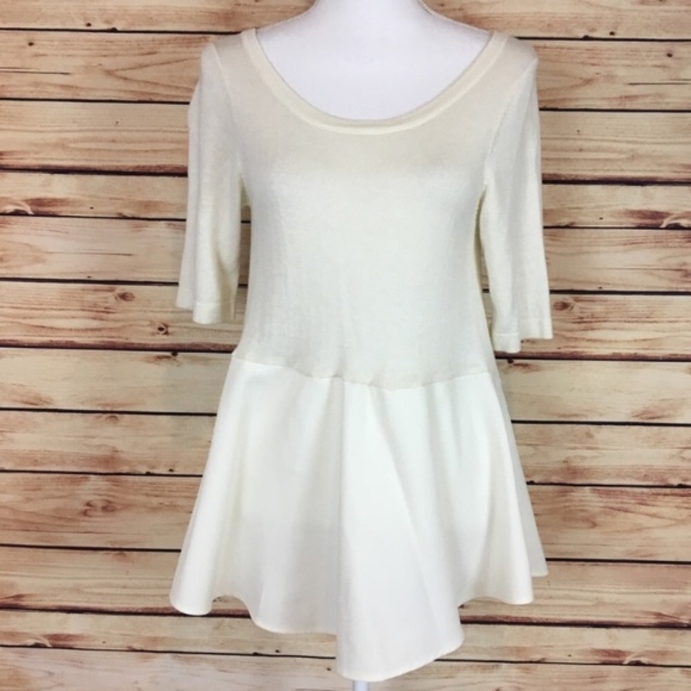 Anthropologie Peplum Short Sleeve Sweater/Blouse - Picture 3 of 7